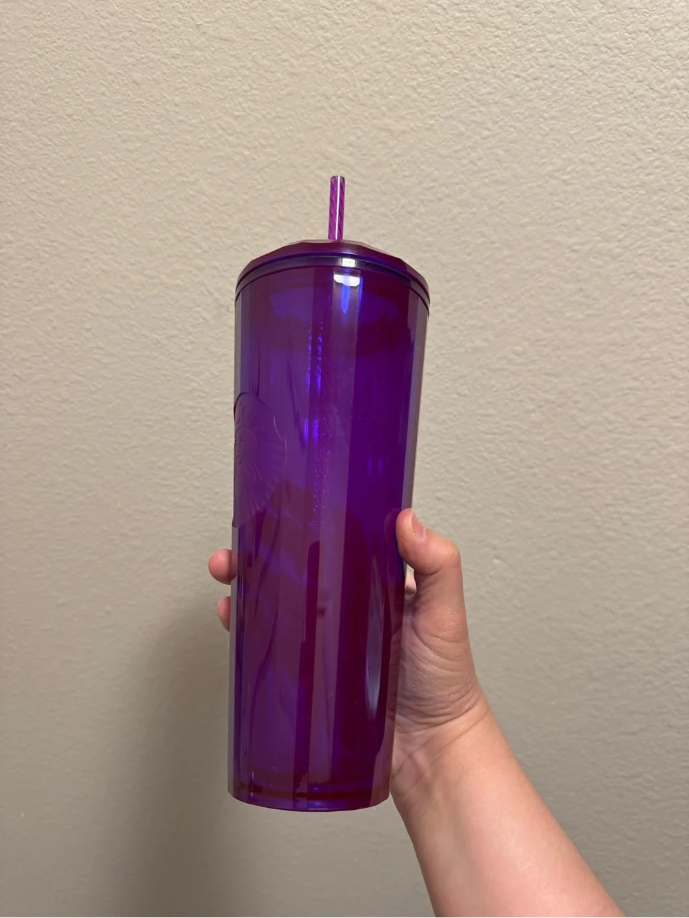 Starbucks Purple Tall Reusable Cold Cup with Straw